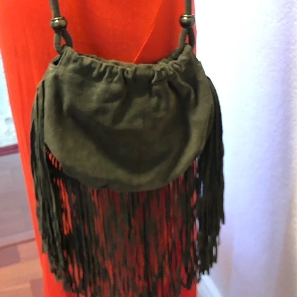 Urban Outfitters 100% suede fringe purse